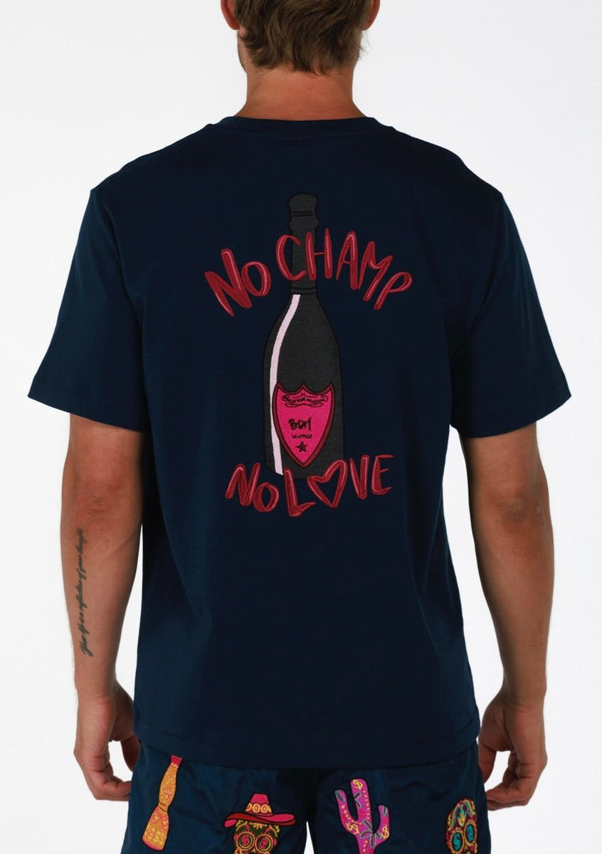 NO CHAMP NO LOVE NAVY BLUE Men s OS T Shirt