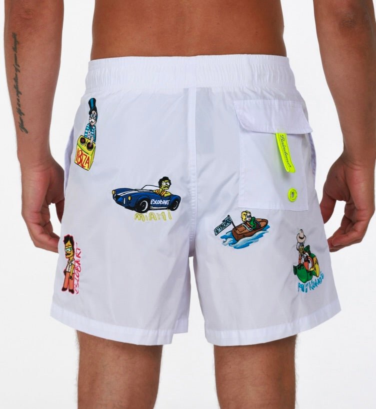 BDM WORLD AO | Mens Swimwear WHITE - BAIN DE MER USA I Luxury Swimwear & Casual wear