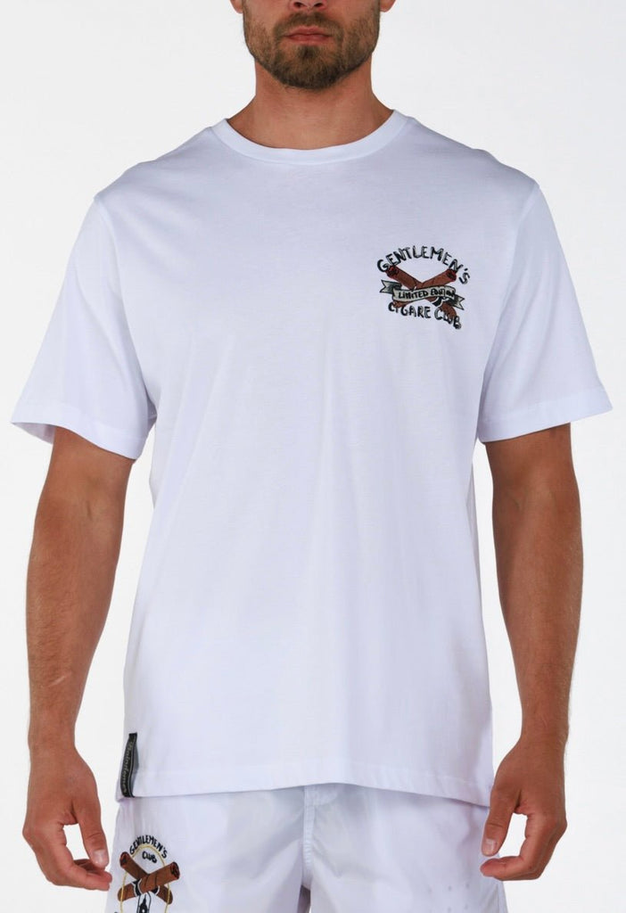 CIGARE WHITE | Menʼs OS T - Shirt - BAIN DE MER USA I Luxury Swimwear & Casual wear