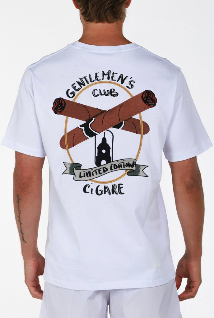 CIGARE WHITE | Menʼs OS T - Shirt - BAIN DE MER USA I Luxury Swimwear & Casual wear