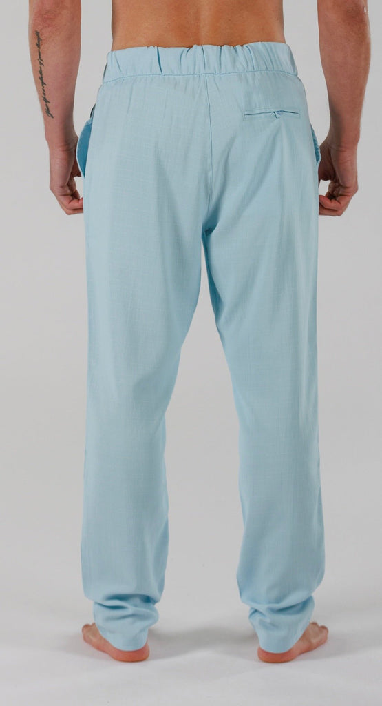 LINEN PANTS | SKY BLUE - BAIN DE MER USA I Luxury Swimwear & Casual wear