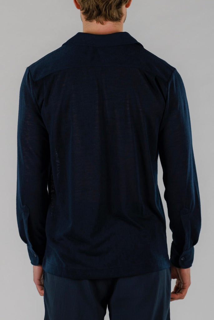 LINEN SHIRT LONG SLEEVE | BLACK - BAIN DE MER USA I Luxury Swimwear & Casual wear