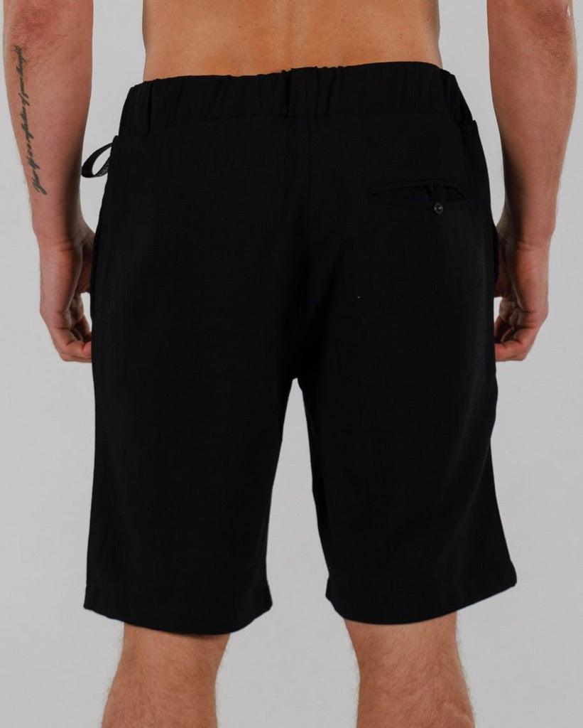 LINEN SHORTS | BLACK - BAIN DE MER USA I Luxury Swimwear & Casual wear