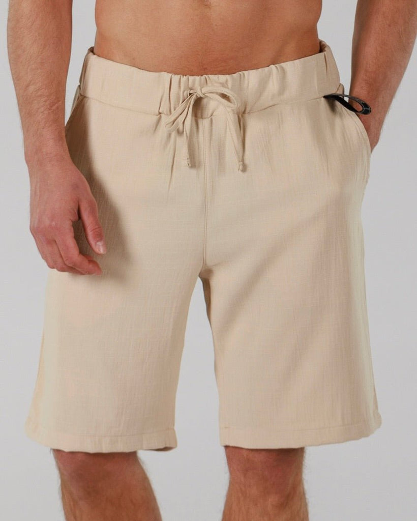 LINEN SHORTS | SAND - BAIN DE MER USA I Luxury Swimwear & Casual wear