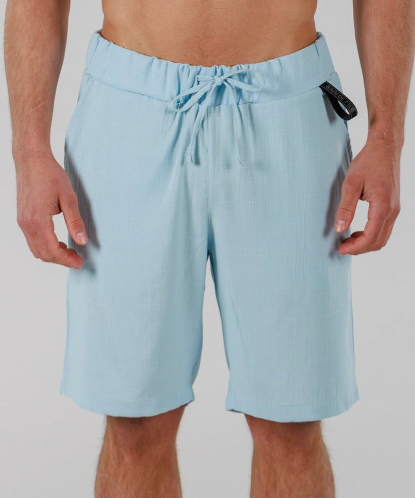 LINEN SHORTS | SKY BLUE - BAIN DE MER USA I Luxury Swimwear & Casual wear