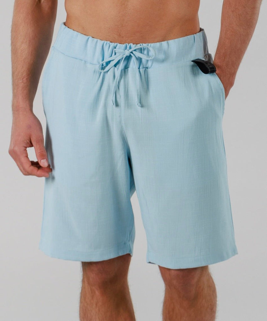 LINEN SHORTS | SKY BLUE - BAIN DE MER USA I Luxury Swimwear & Casual wear