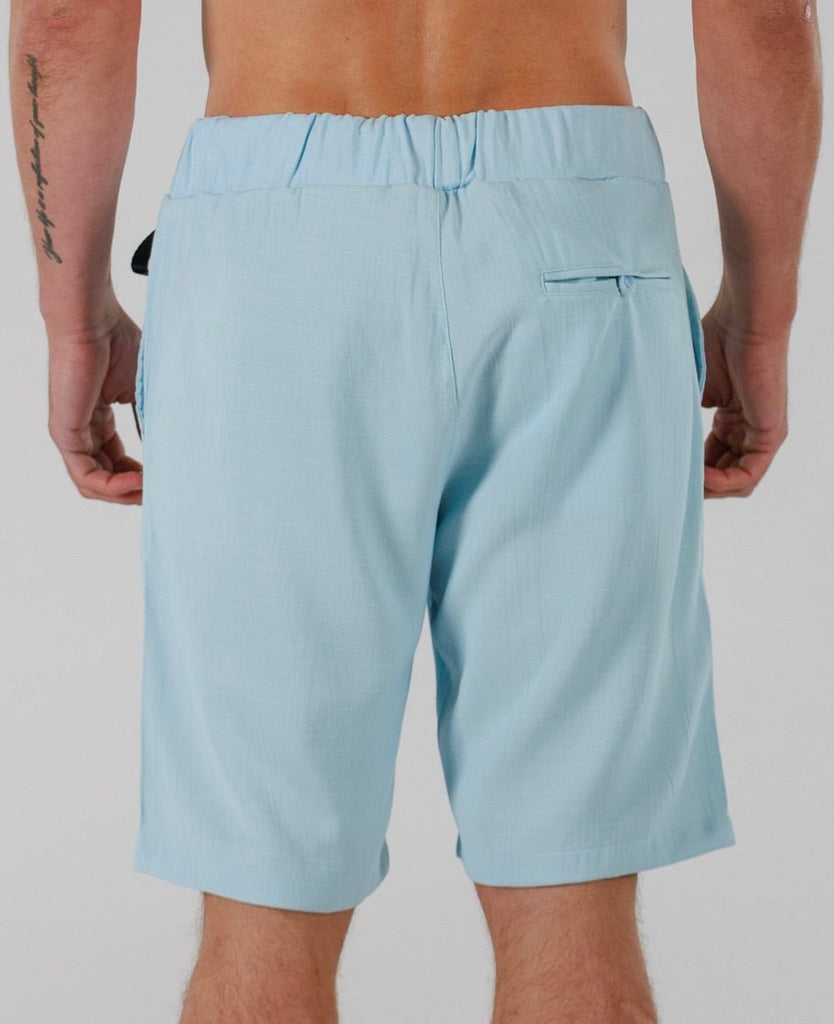 LINEN SHORTS | SKY BLUE - BAIN DE MER USA I Luxury Swimwear & Casual wear