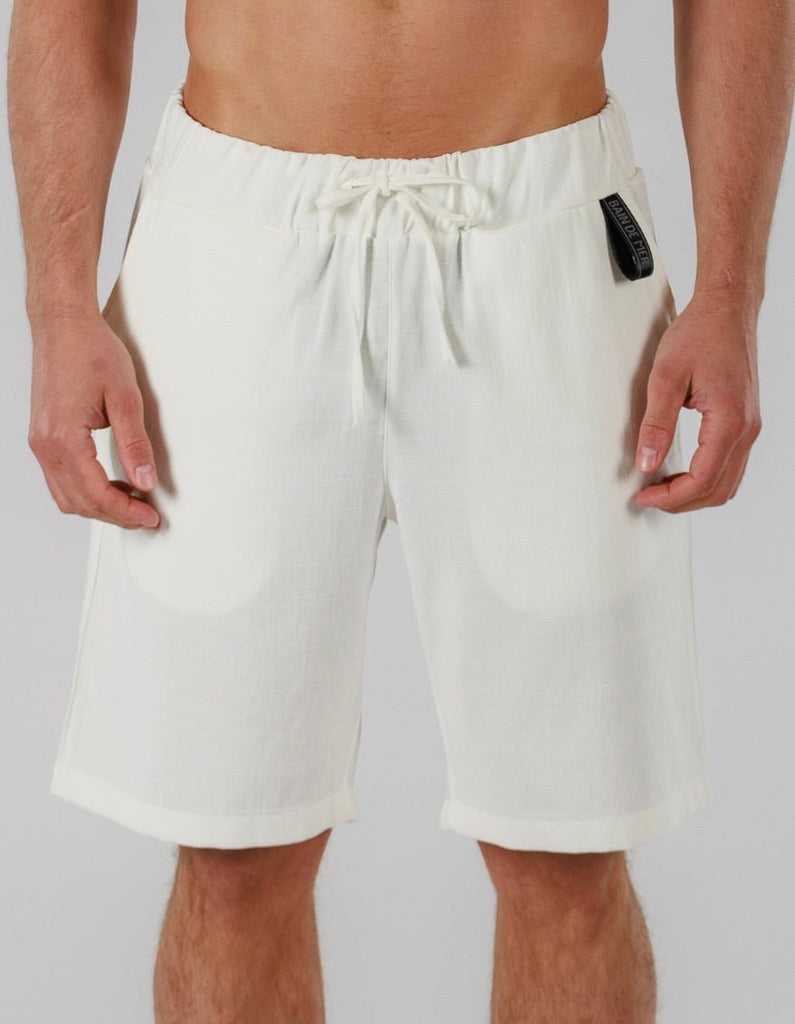 LINEN SHORTS | WHITE - BAIN DE MER USA I Luxury Swimwear & Casual wear