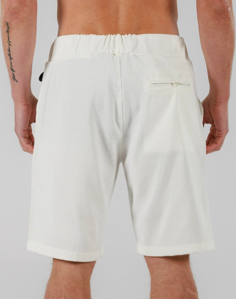 LINEN SHORTS | WHITE - BAIN DE MER USA I Luxury Swimwear & Casual wear