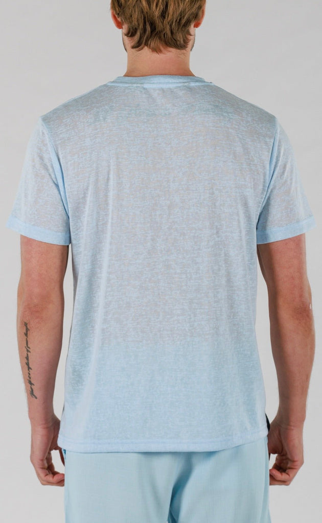 LINEN T - SHIRT | SKY BLUE - BAIN DE MER USA I Luxury Swimwear & Casual wear