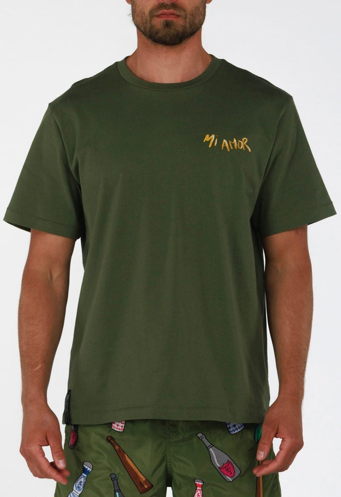 PAPI JULIO MILITARY GREEN | Menʼs OS T - Shirt - BAIN DE MER USA I Luxury Swimwear & Casual wear