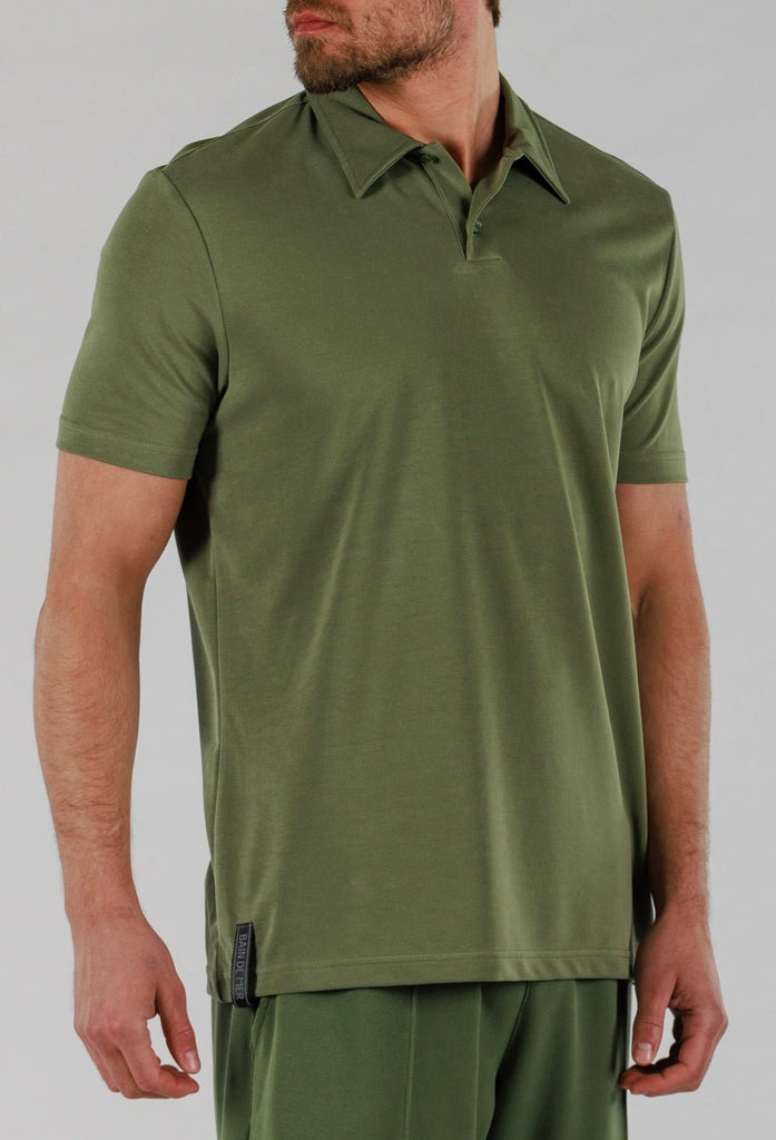 PIQUE POLO | MILITARY GREEN - BAIN DE MER USA I Luxury Swimwear & Casual wear