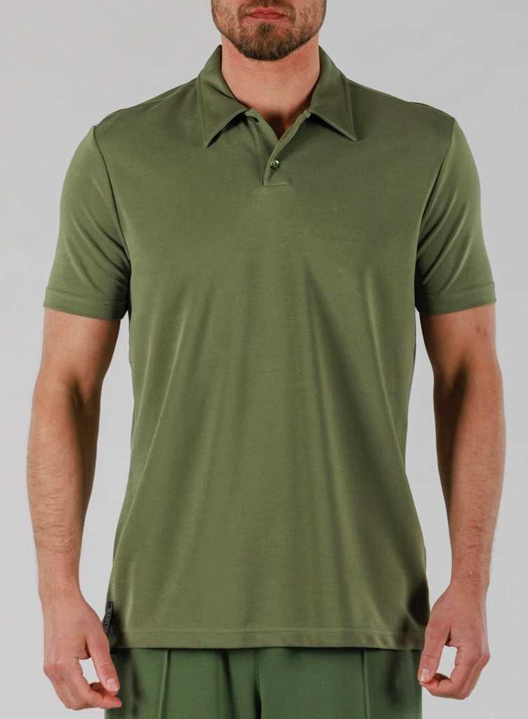 PIQUE POLO | MILITARY GREEN - BAIN DE MER USA I Luxury Swimwear & Casual wear