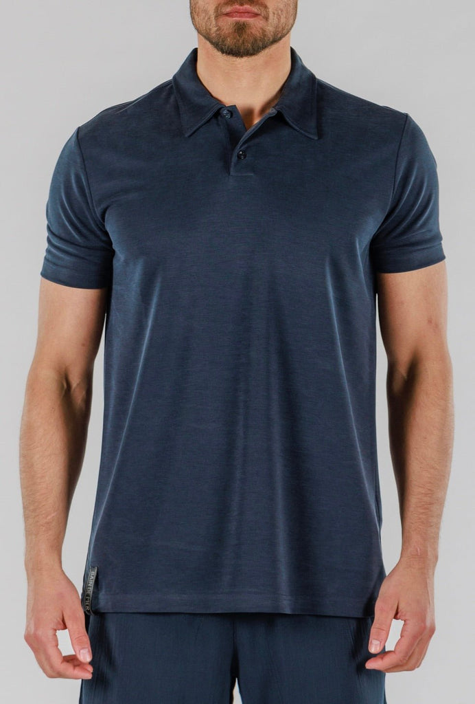 PIQUE POLO | NAVY BLUE - BAIN DE MER USA I Luxury Swimwear & Casual wear