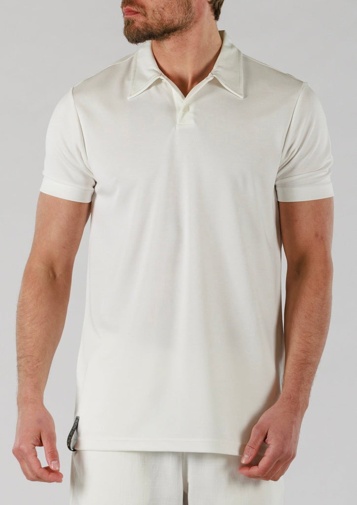 PIQUE POLO | WHITE - BAIN DE MER USA I Luxury Swimwear & Casual wear