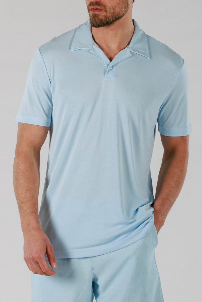 SCUBA POLO | SKY BLUE - BAIN DE MER USA I Luxury Swimwear & Casual wear