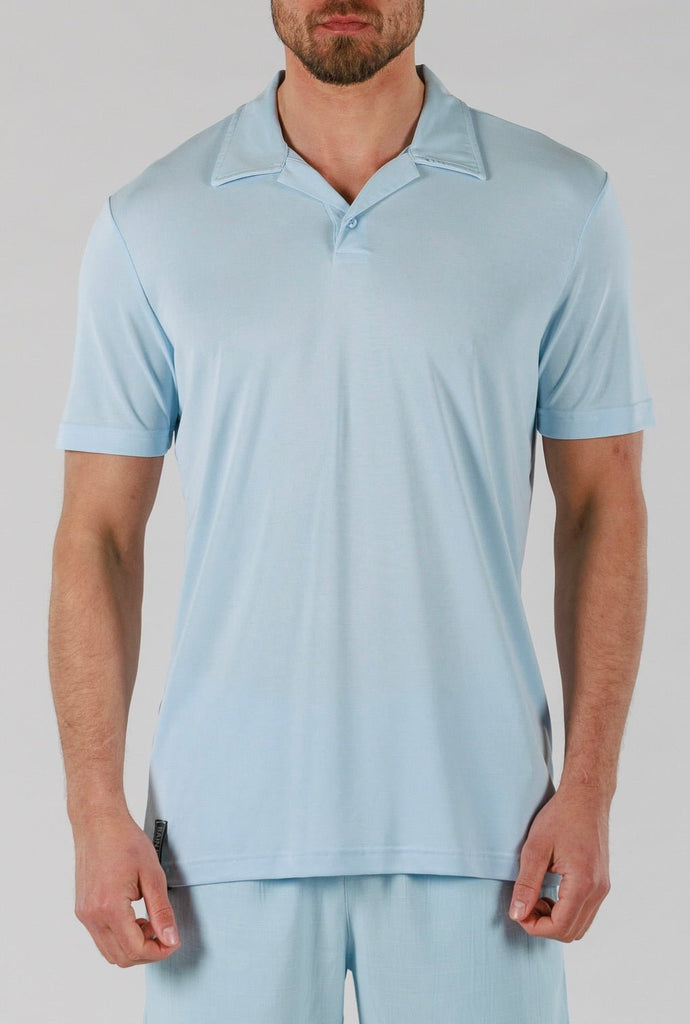 SCUBA POLO | SKY BLUE - BAIN DE MER USA I Luxury Swimwear & Casual wear