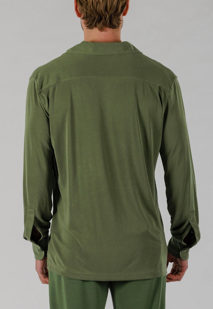 SCUBA SHIRT LONG SLEEVE | MILITARY GREEN - BAIN DE MER USA I Luxury Swimwear & Casual wear