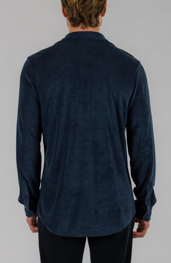 SCUBA SHIRT LONG SLEEVE | NAVY - BAIN DE MER USA I Luxury Swimwear & Casual wear