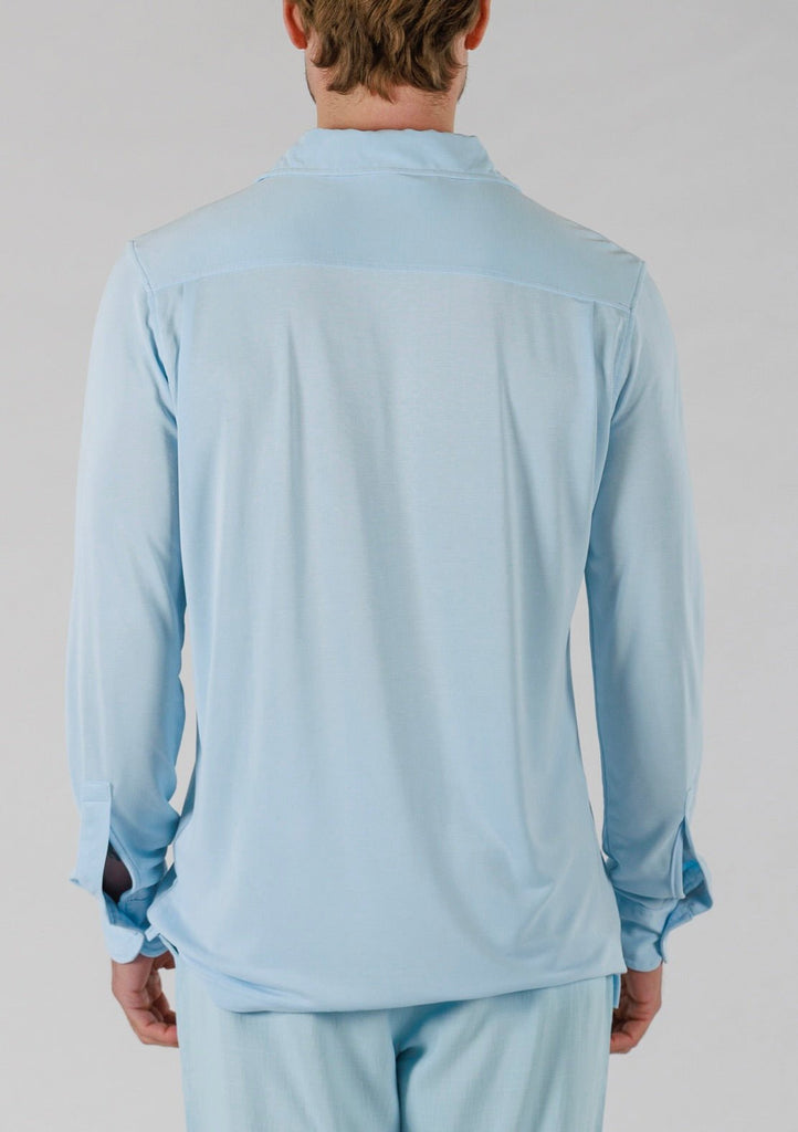 SCUBA SHIRT LONG SLEEVE | SKY BLUE - BAIN DE MER USA I Luxury Swimwear & Casual wear