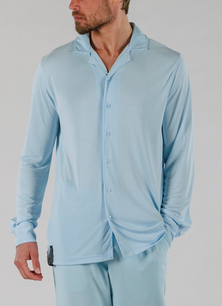 SCUBA SHIRT LONG SLEEVE | SKY BLUE - BAIN DE MER USA I Luxury Swimwear & Casual wear