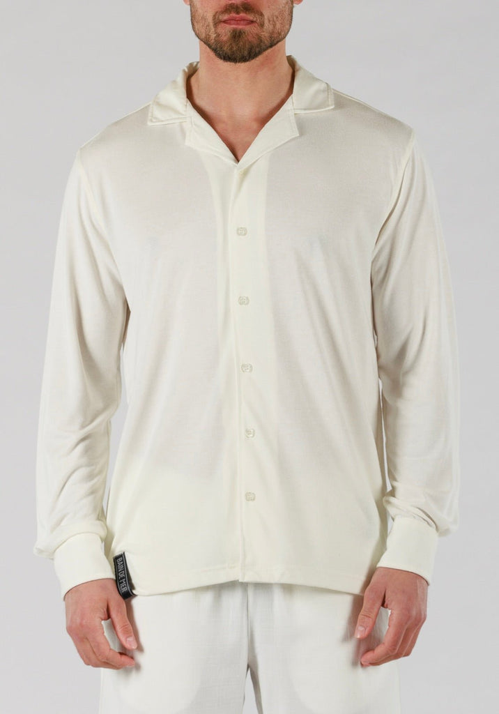 SCUBA SHIRT LONG SLEEVE | WHITE - BAIN DE MER USA I Luxury Swimwear & Casual wear