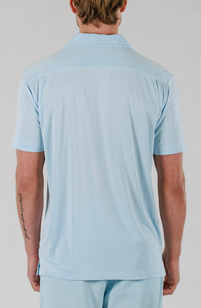 SCUBA SHIRT SHORT SLEEVE | SKY BLUE - BAIN DE MER USA I Luxury Swimwear & Casual wear