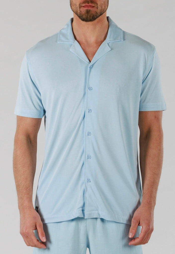 SCUBA SHIRT SHORT SLEEVE | SKY BLUE - BAIN DE MER USA I Luxury Swimwear & Casual wear