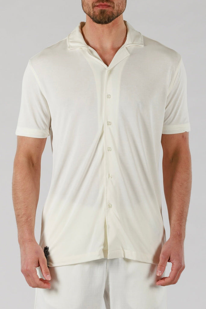 SCUBA SHIRT SHORT SLEEVE | WHITE - BAIN DE MER USA I Luxury Swimwear & Casual wear