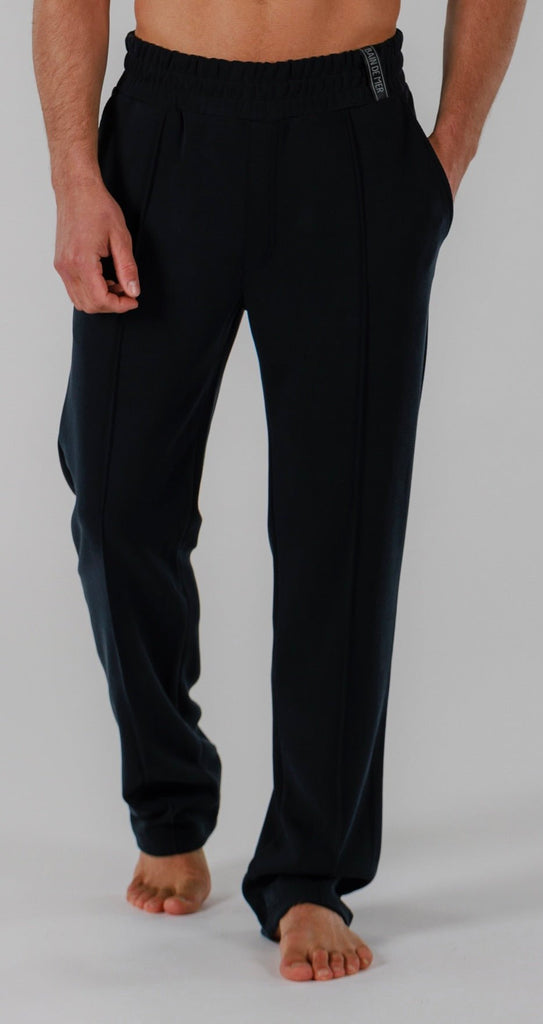 SQUARE PIQUE PANTS | BLACK - BAIN DE MER USA I Luxury Swimwear & Casual wear