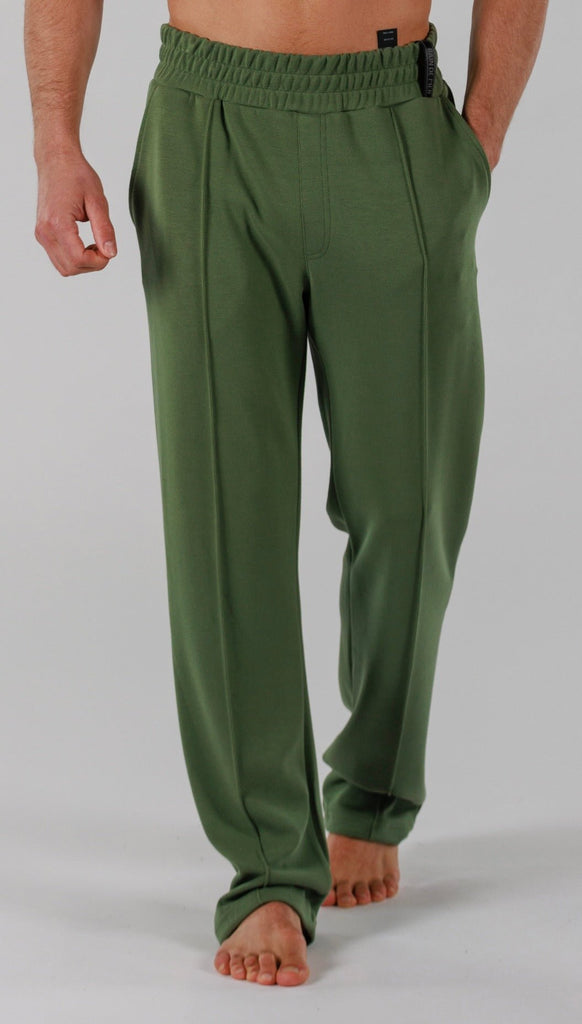 SQUARE PIQUE PANTS | MILITARY GREEN - BAIN DE MER USA I Luxury Swimwear & Casual wear