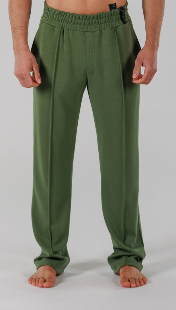 SQUARE PIQUE PANTS | MILITARY GREEN - BAIN DE MER USA I Luxury Swimwear & Casual wear