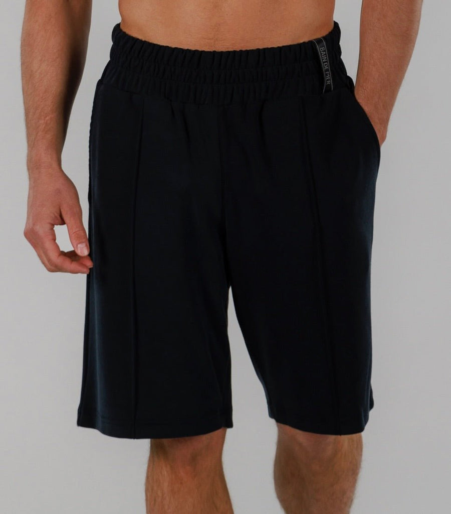 SQUARE PIQUE SHORTS | BLACK - BAIN DE MER USA I Luxury Swimwear & Casual wear