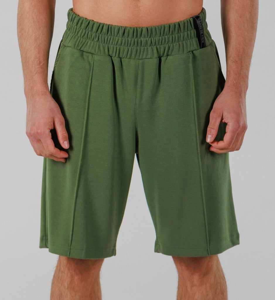 SQUARE PIQUE SHORTS | MILITARY GREEN - BAIN DE MER USA I Luxury Swimwear & Casual wear