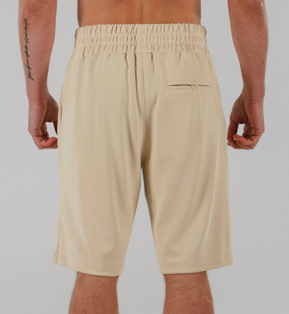 SQUARE PIQUE SHORTS | SAND - BAIN DE MER USA I Luxury Swimwear & Casual wear