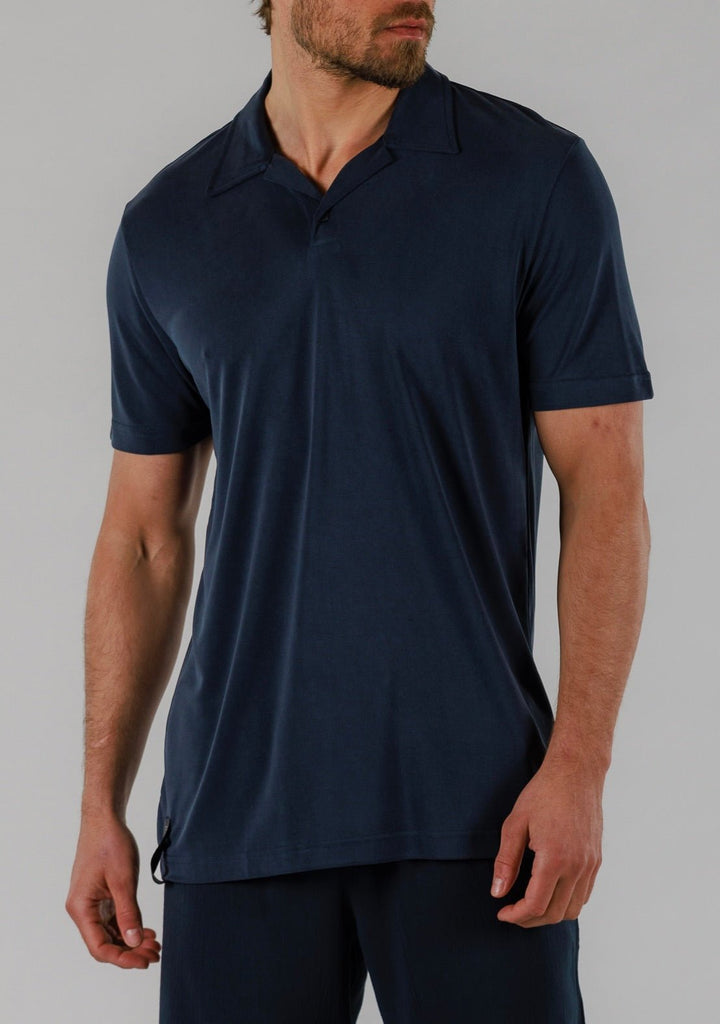 TERRY POLO | NAVY - BAIN DE MER USA I Luxury Swimwear & Casual wear