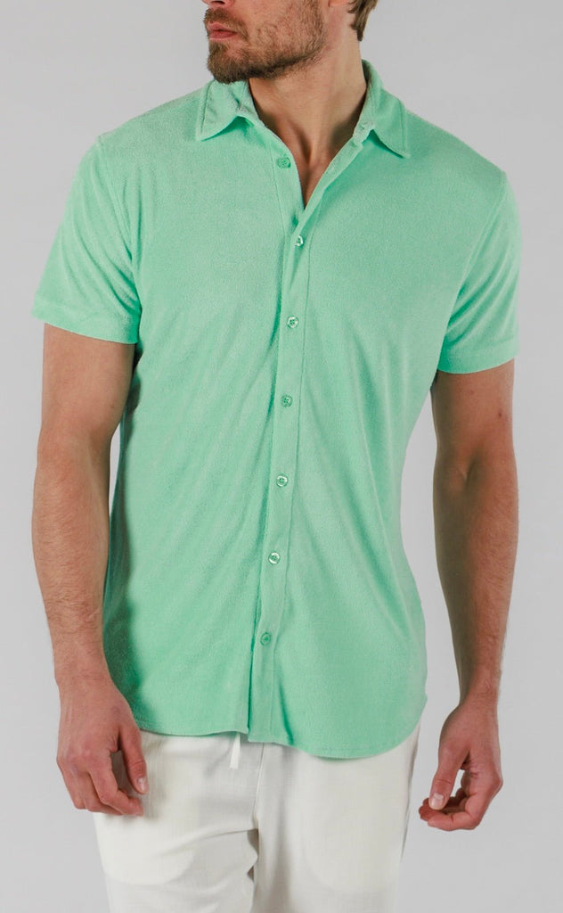 TERRY SHIRT SHORT SLEEVE | BROOK GREEN - BAIN DE MER USA I Luxury Swimwear & Casual wear