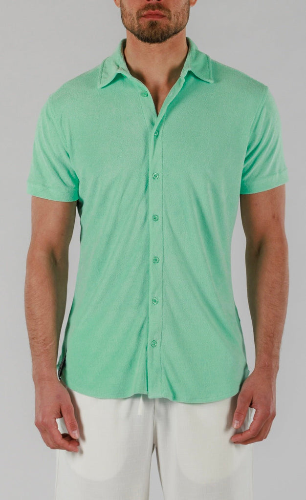 TERRY SHIRT SHORT SLEEVE | BROOK GREEN - BAIN DE MER USA I Luxury Swimwear & Casual wear