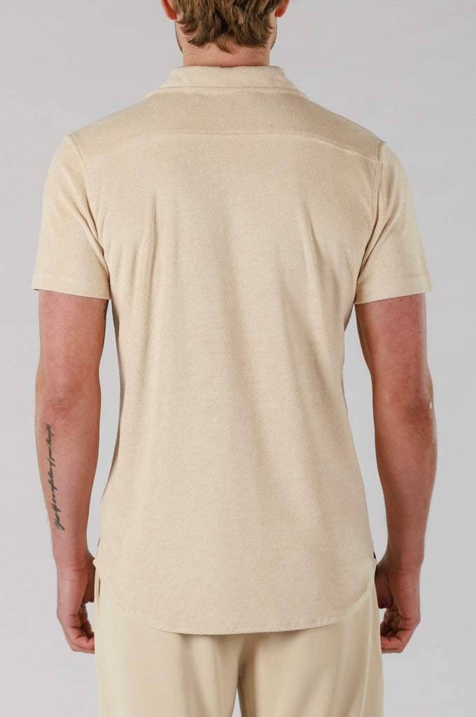 TERRY SHIRT SHORT SLEEVE | SAND - BAIN DE MER USA I Luxury Swimwear & Casual wear