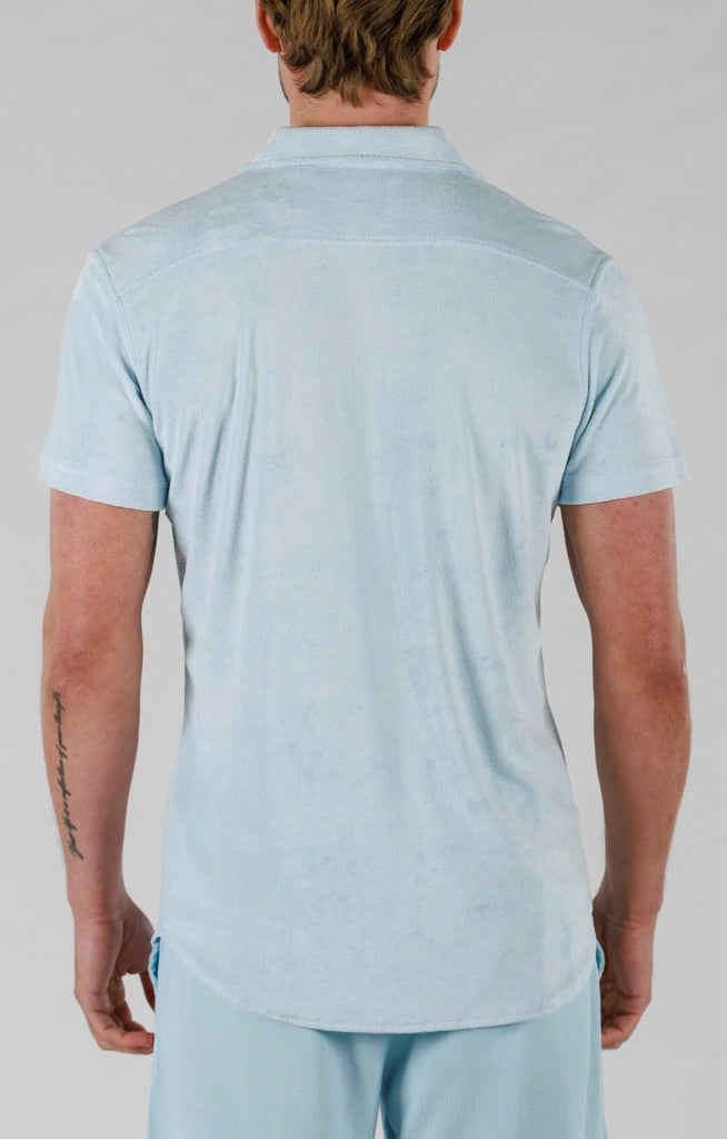 TERRY SHIRT SHORT SLEEVE | SKY BLUE - BAIN DE MER USA I Luxury Swimwear & Casual wear