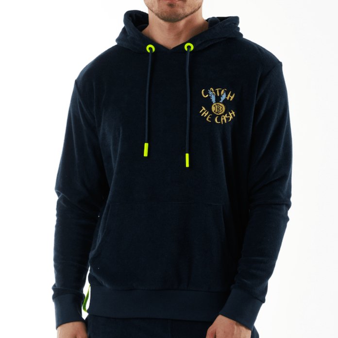 BOHEME NAVY BLUE | Towelling Hoodie RICH THE DOLLAR YACHT - BAIN DE MER USA I Luxury Swimwear & Casual wear