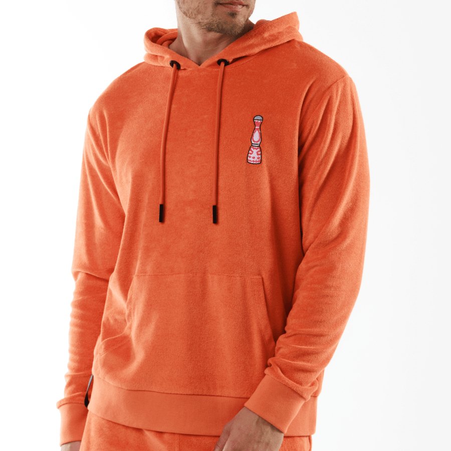 BOHEME ORANGE | Towelling Hoodie CAVIAR STP - BAIN DE MER USA I Luxury swimwear & casual wear