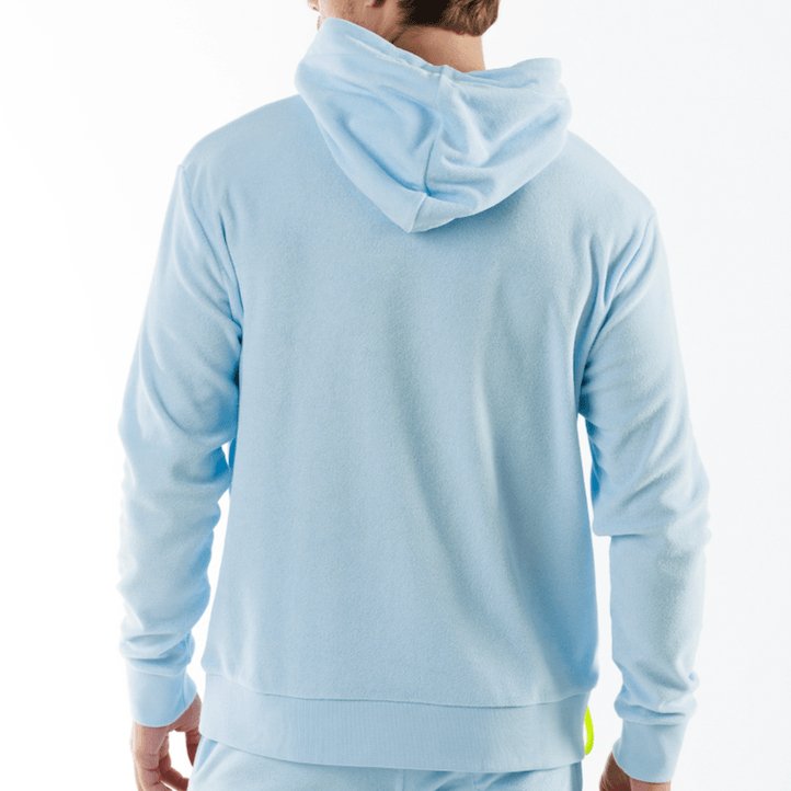 BOHEME SKY BLUE | Towelling Hoodie - BAIN DE MER USA I Luxury swimwear & casual wear