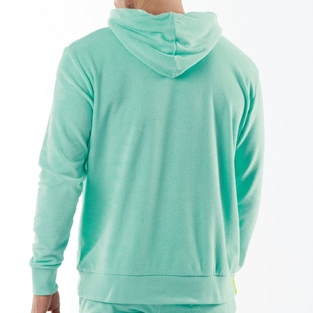 BOHEME TIFFANY BLUE | Towelling Hoodie - BAIN DE MER USA I Luxury swimwear & casual wear