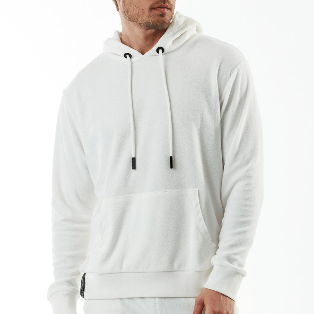 BOHEME WHITE | Towelling Hoodie - BAIN DE MER USA I Luxury swimwear & casual wear