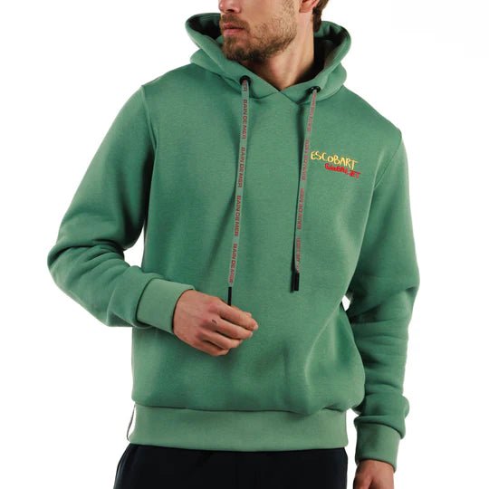 ESCOBART GLOBAL JET MILITARY GREEN / MEN'S COTTON HOODIE - BAIN DE MER USA I Luxury Swimwear & Casual wear