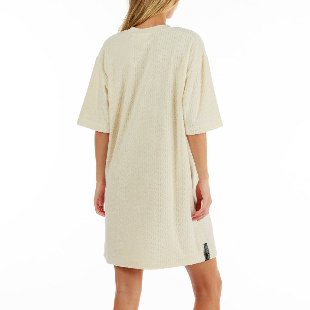 JACQUARD PARIS ECRU | Women T-shirt Dress - BAIN DE MER USA I Luxury Swimwear & Casual wear