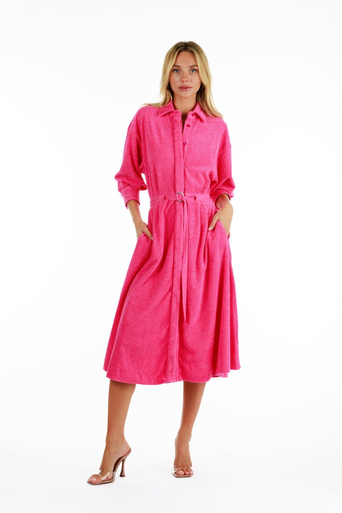 JACQUARD PARIS PINK | Women Long Dress - BAIN DE MER USA I Luxury Swimwear & Casual wear