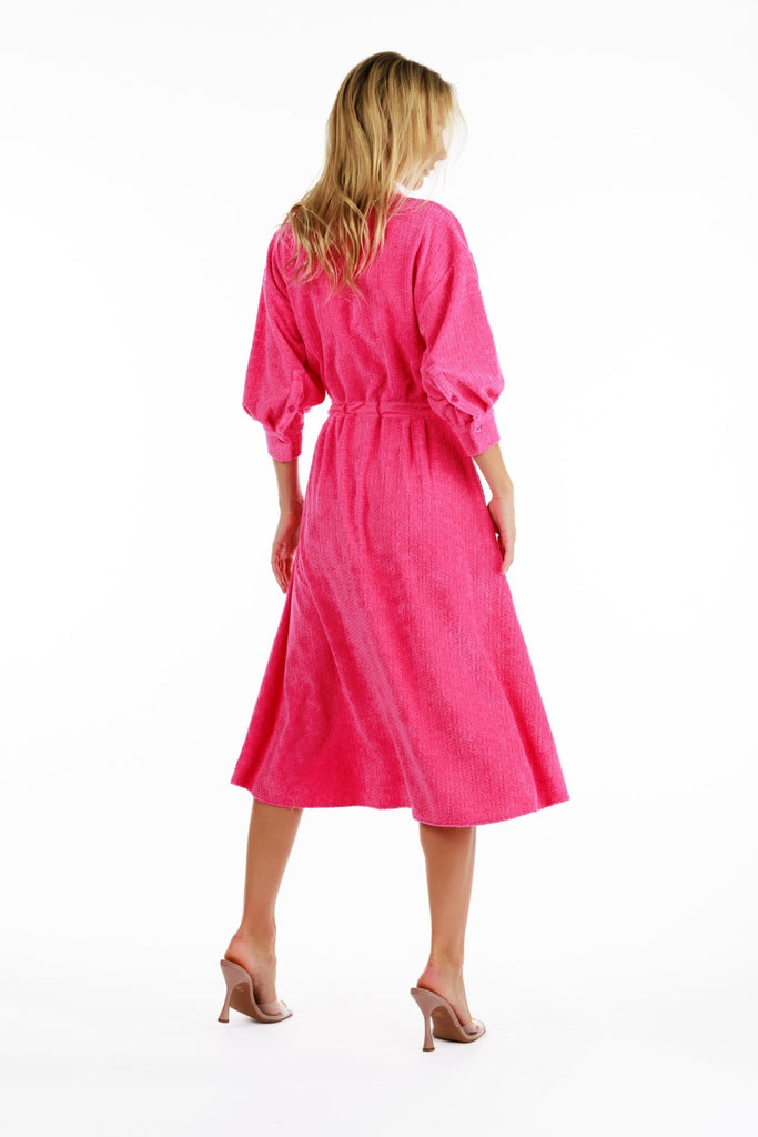 JACQUARD PARIS PINK | Women Long Dress - BAIN DE MER USA I Luxury Swimwear & Casual wear