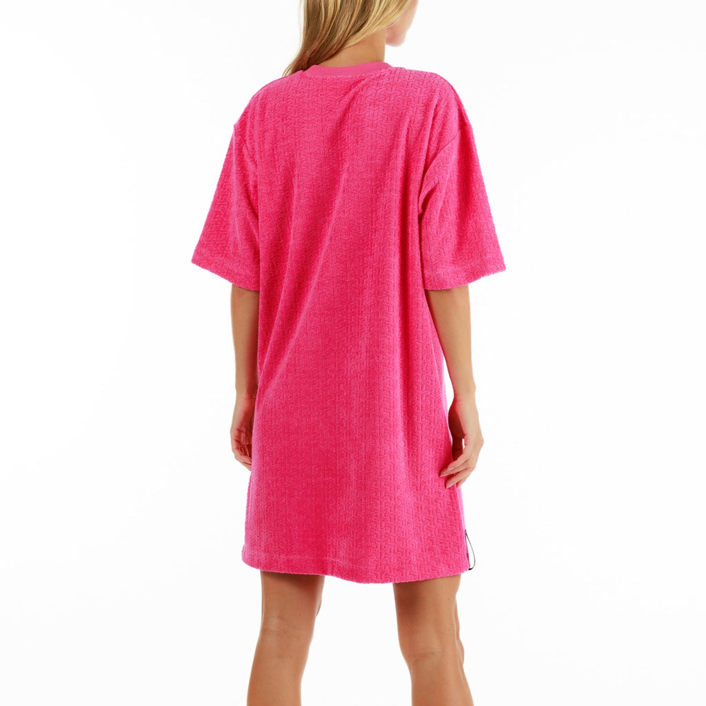 JACQUARD PARIS PINK | Women T-shirt Dress - BAIN DE MER USA I Luxury Swimwear & Casual wear